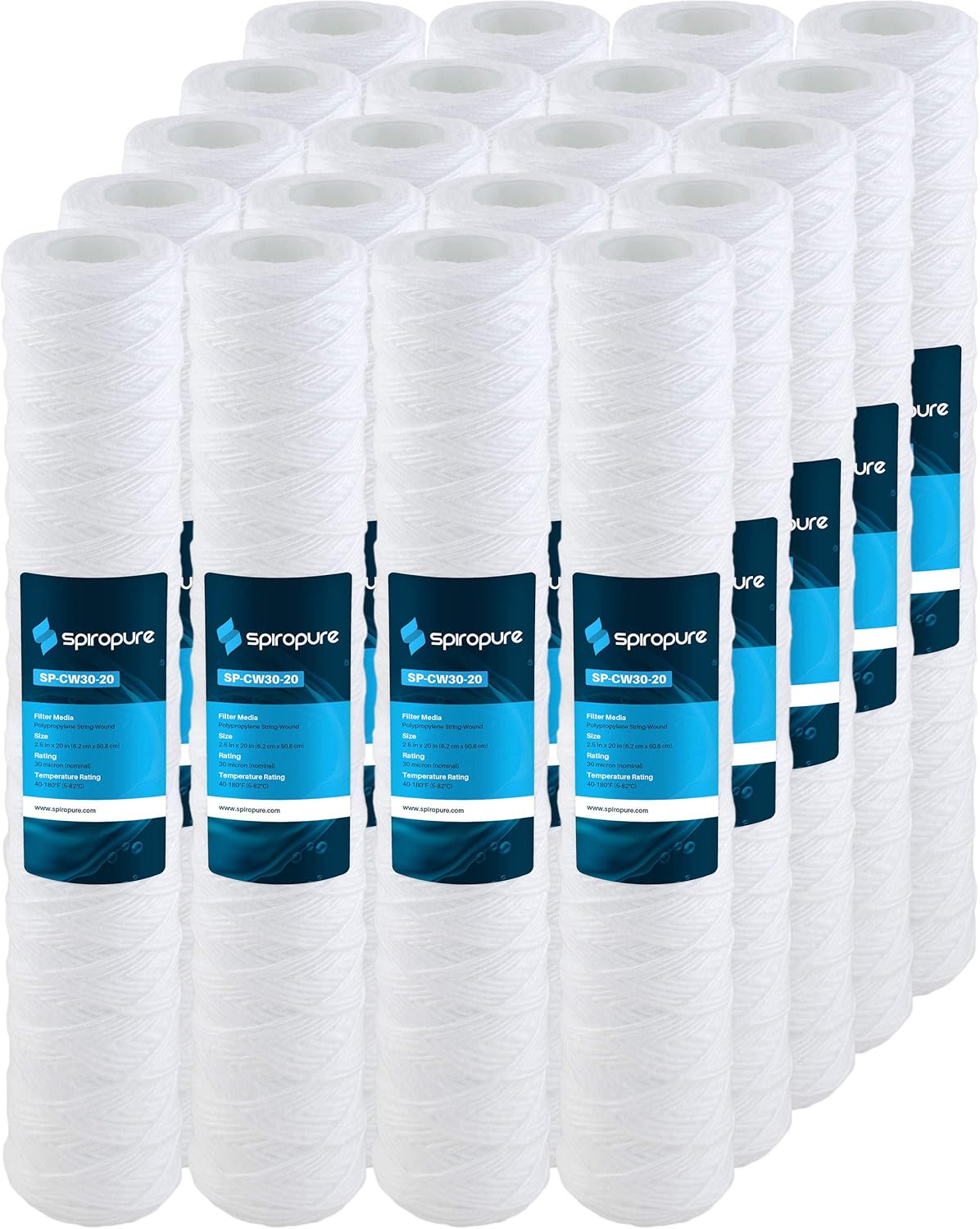 SpiroPure SP-CW30-20 20x2.5 30 Micron String-Wound Filter