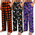 3 Pack Mens Pajama Pants Microfleece Plaid Pajama Bottoms - Warm