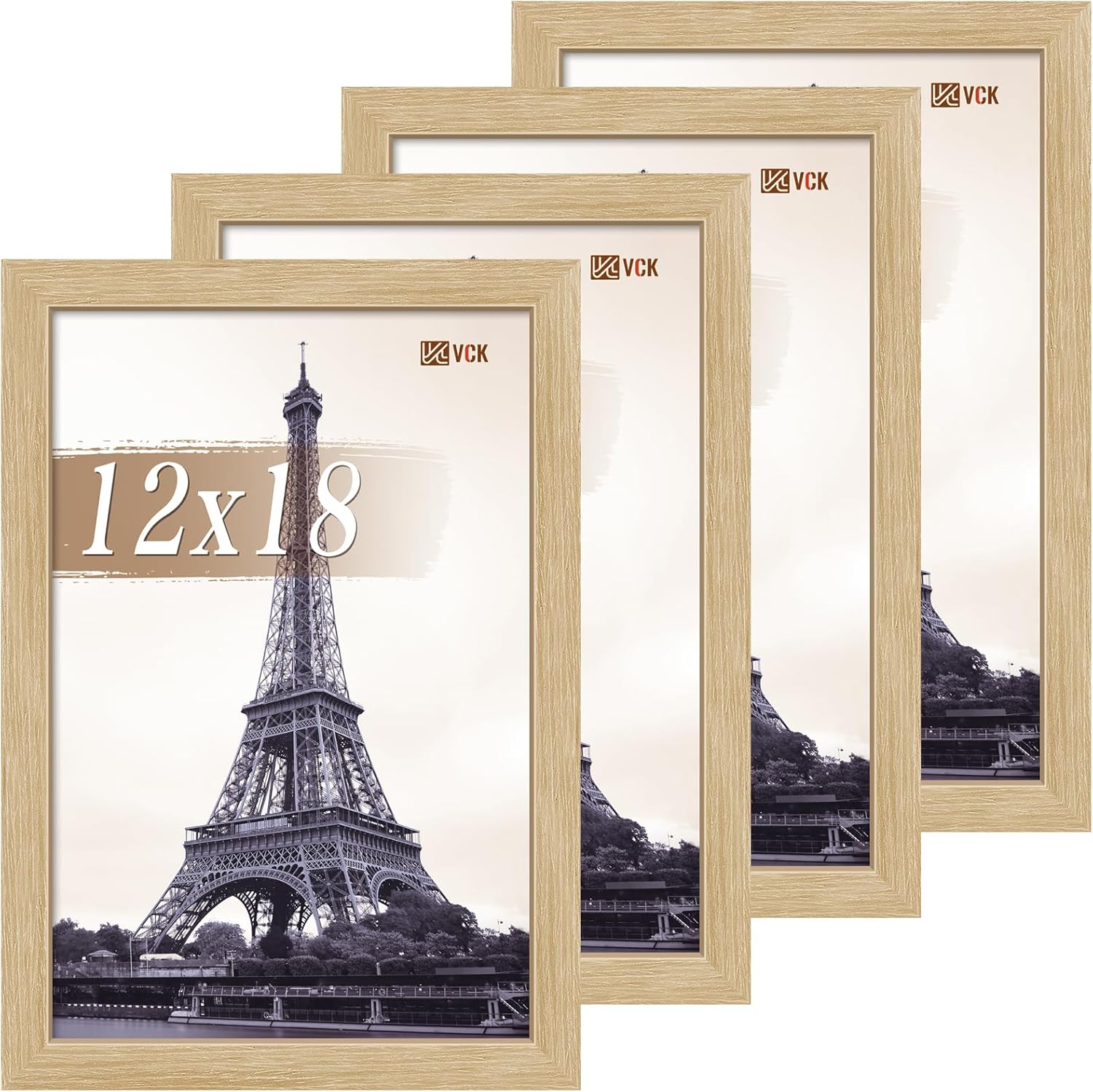 VCK 12x18 Poster Frame Set of 4 - Natural Oak Elegance