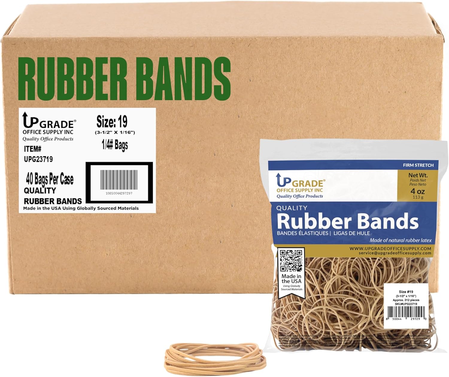 Upgrade Office Supply Rubber Bands Size 19 for Heavy Use