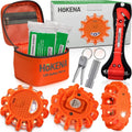 LED Road Flares 9 Piece Set - Complete Car Emergency Kit