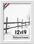 White 12x19 Picture Frame.75 in Wide - Clean White Wall Frame