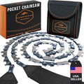 Pocket Chainsaw 36 in Black - Heavy Duty 65Mn Hand Chainsaw