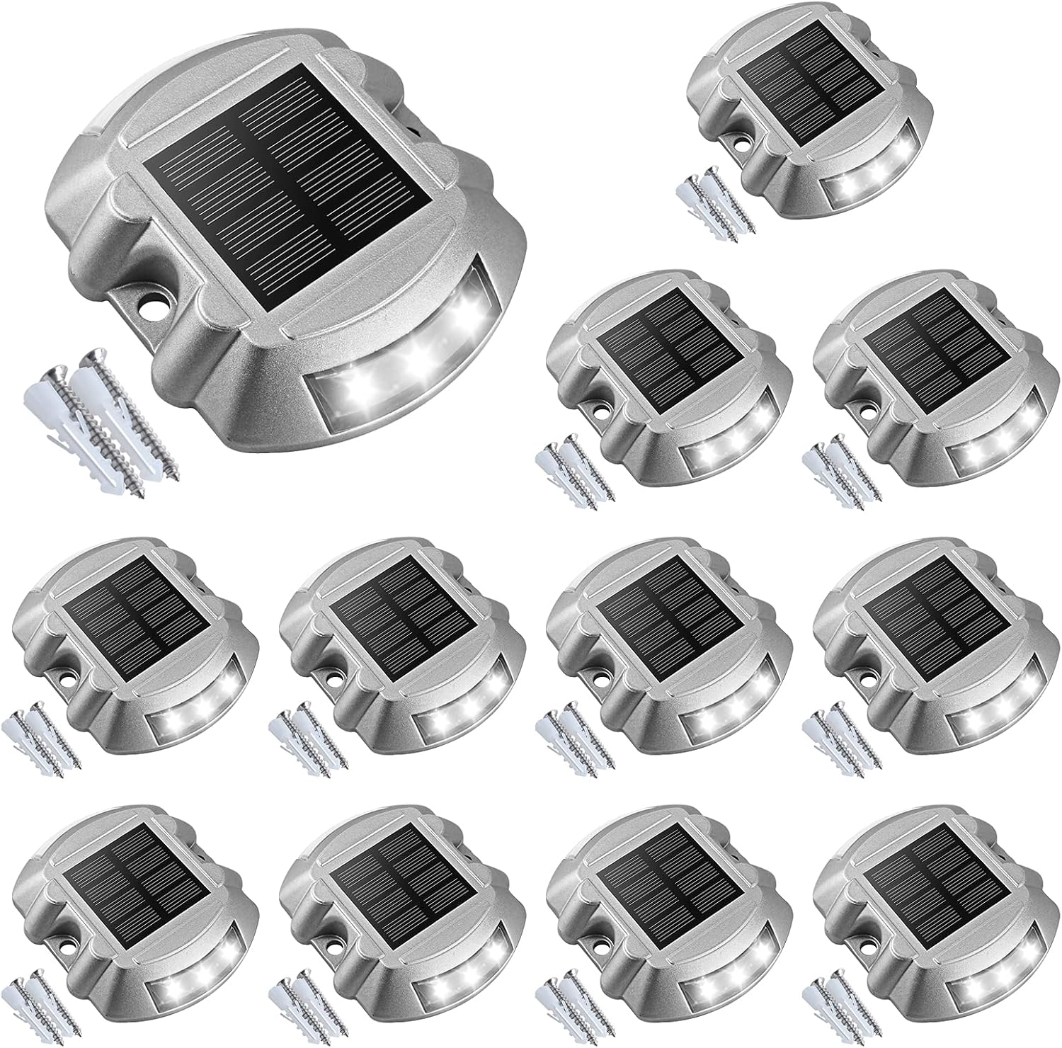 VOLISUN Solar Deck Lights for Driveway and Garden Pathway Use