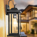 Large Black Outdoor Wall Light 17 in Modern Porch Sconce - Waterproof