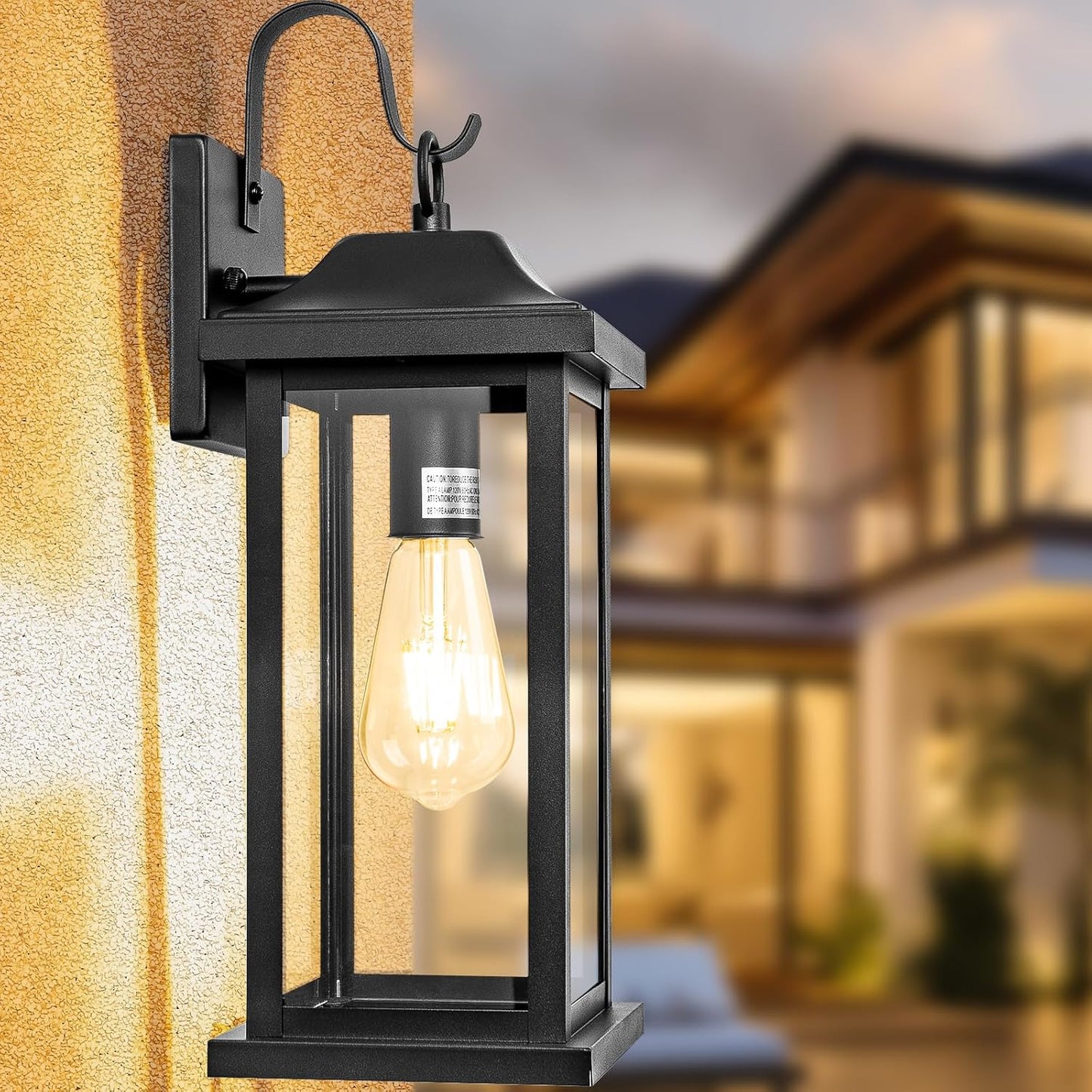 Large Black Outdoor Wall Light for Modern Exterior Spaces