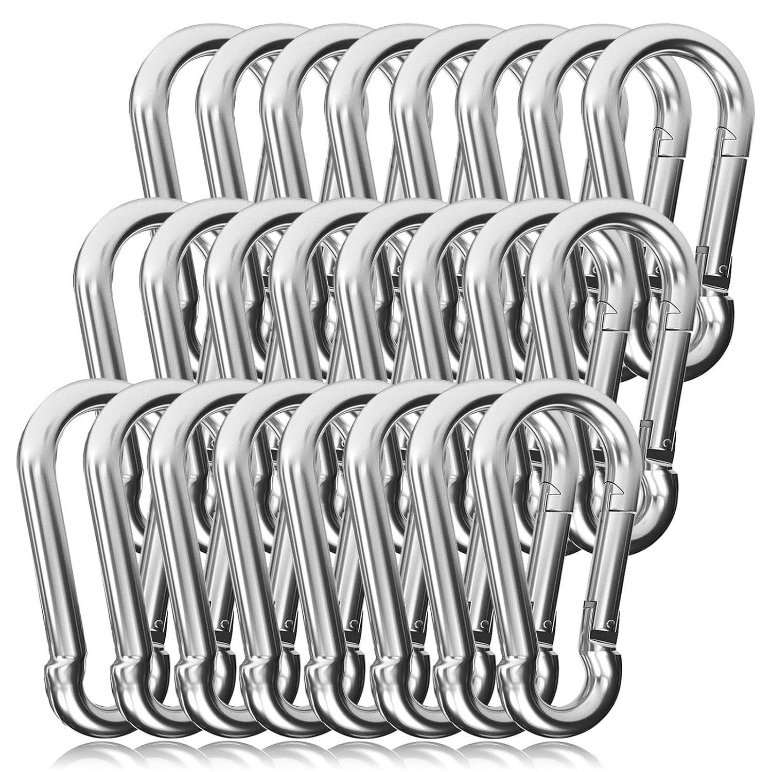 60PCS 3in Heavy Duty Spring Snap Hook for Outdoor Activities