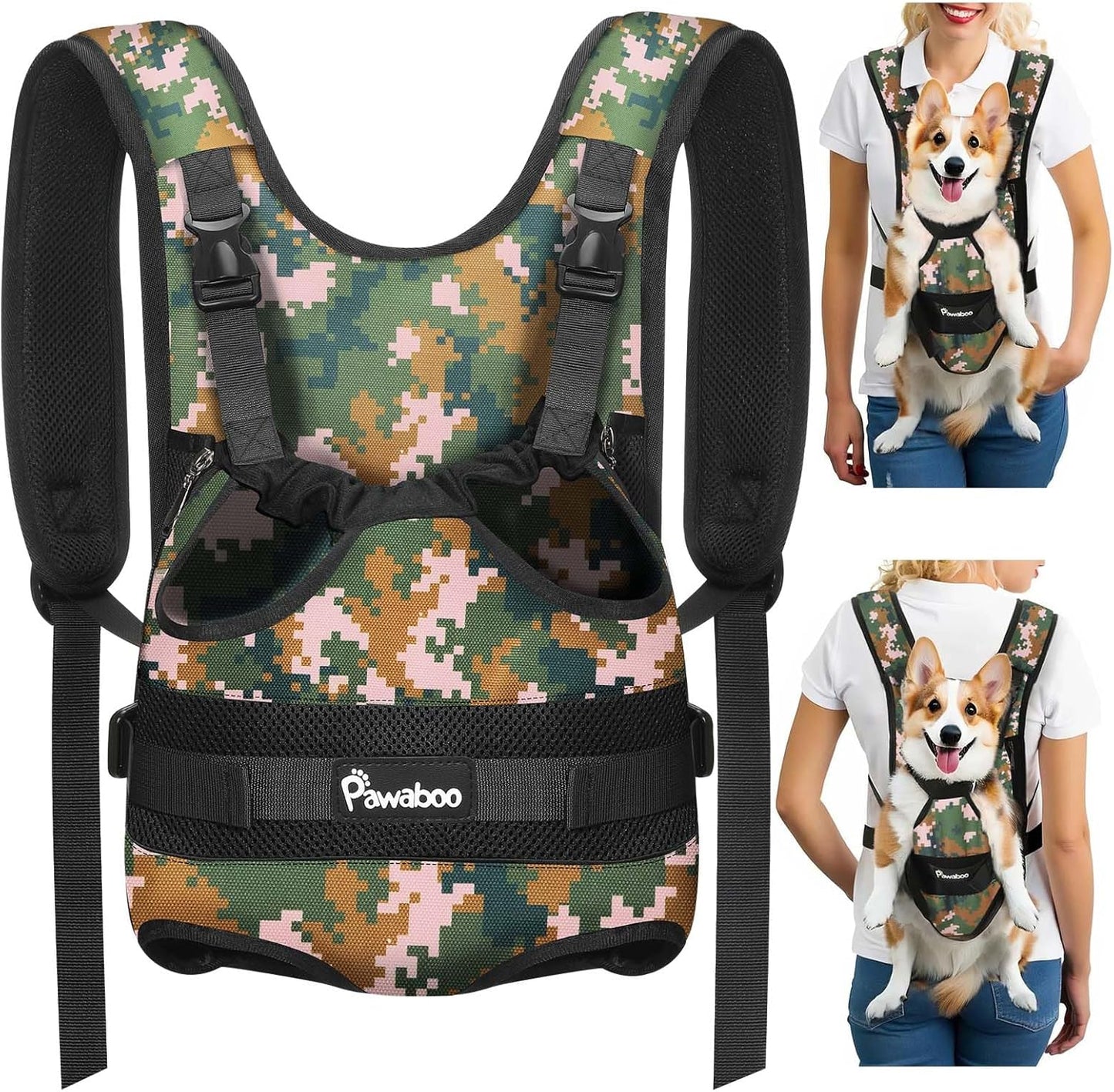 Pawaboo Pet Dog Front Carrier Backpack for Comfortable Travel