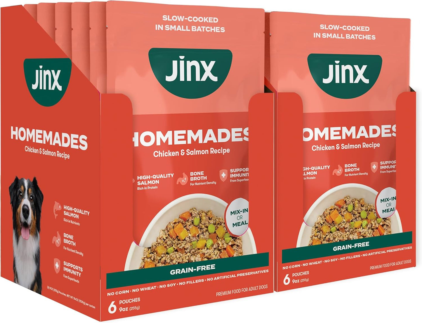 Jinx Salmon Wet Dog Food Topper for Picky Eaters and Seniors