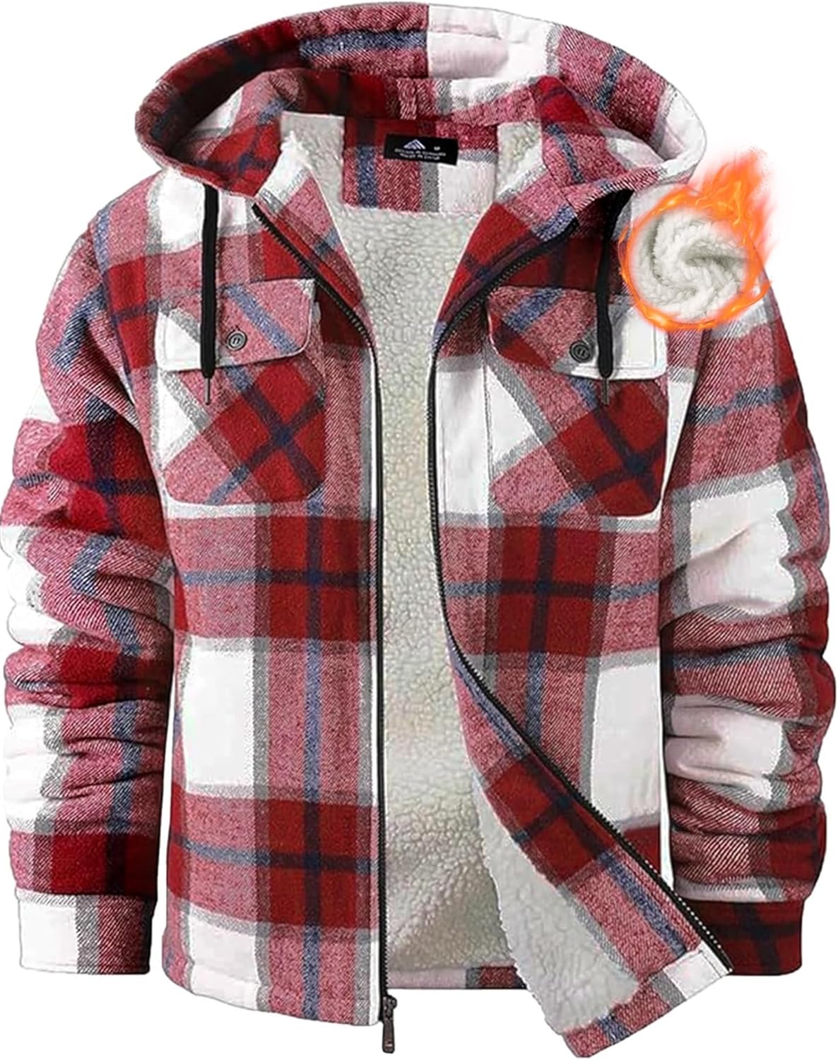 Mens Flannel Hoodie Jacket for Warmth and Comfort in Winter