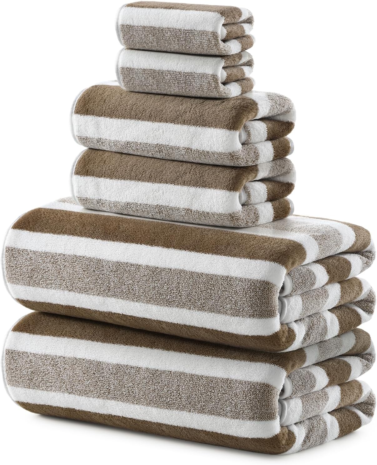 Ultra Soft Bath Towel Set 6-Piece Highly Absorbent Microfiber