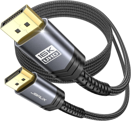 JSAUX 10ft Displayport 2.1 Cable: 16K@60Hz 8K@120Hz 4K@240Hz