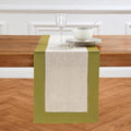 Solino Home Linen Table Runner 14 x 72 in - Pure Linen Avocado Natural