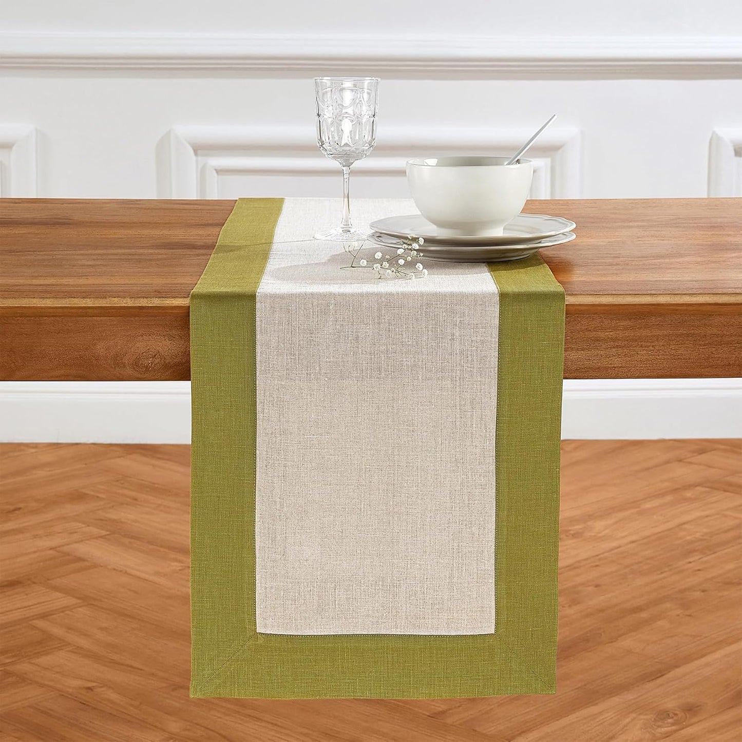 Solino Home Linen Table Runner 72 Inches Long for Stylish Dining