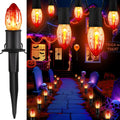 24.2FT Flickering Flame C9 Halloween String Lights - Spooky Red
