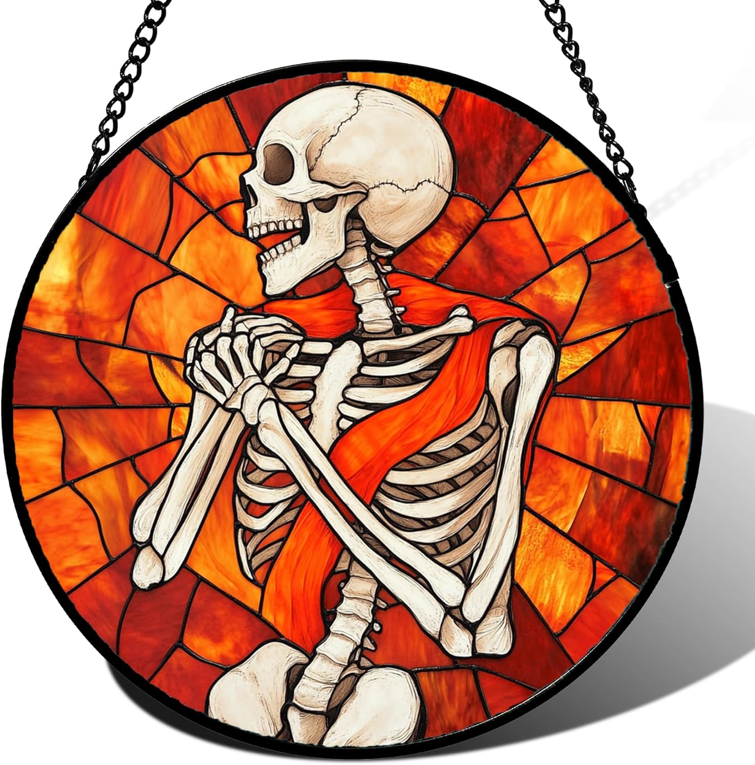 Stained Glass Window Hanging for Halloween Decor and Gifts