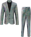 Men's 70s Disco Rainbow Suit Sequin Jacket and Pants - Party Ready are