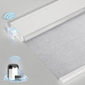 Smart Motorized Blinds Grey 34.5 x 72 - Cordless Blackout Shades