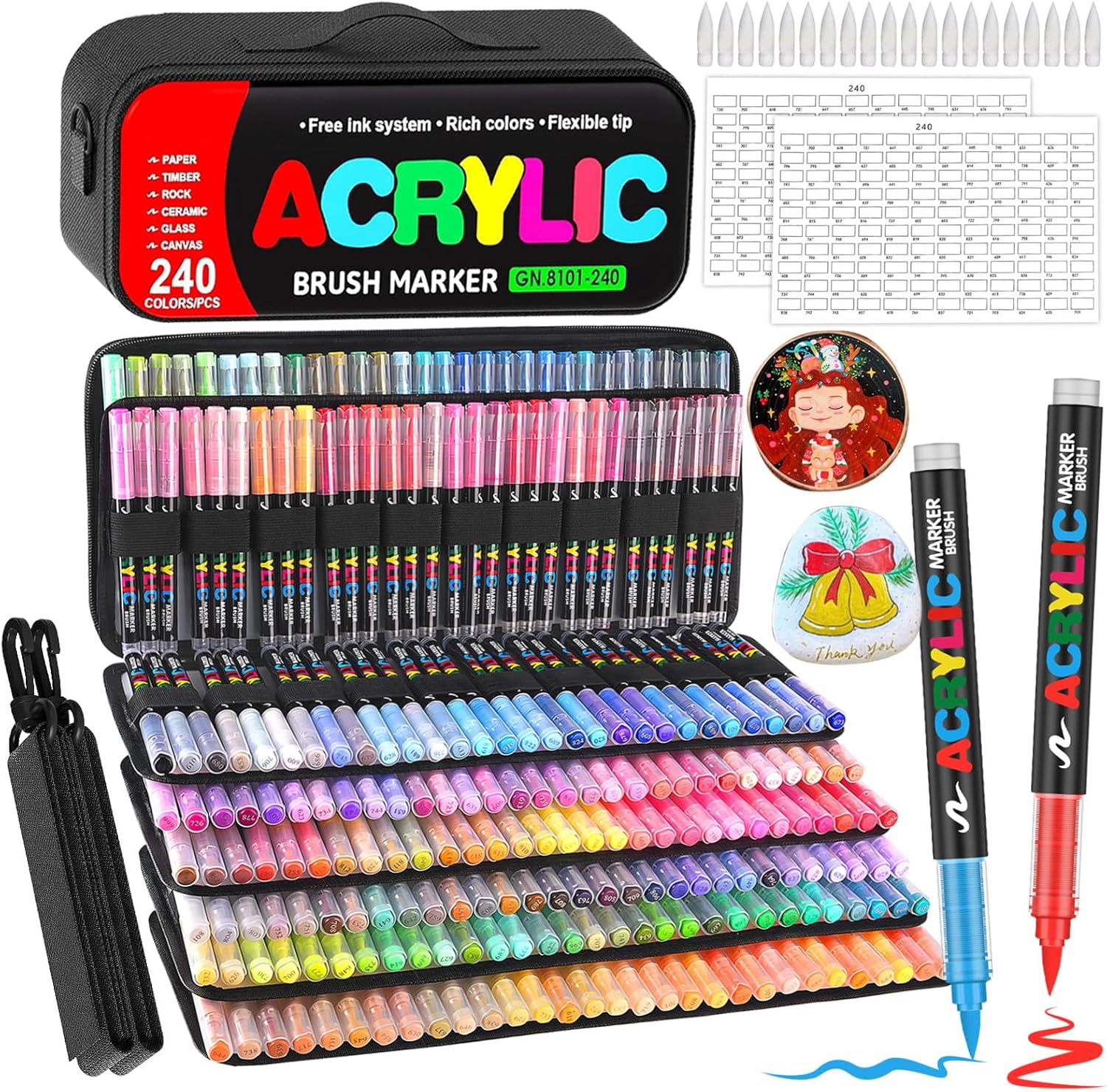 240 Colors Acrylic Paint Markers for Creative Expression and Art