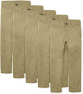 Children's Stretch Straight Chino Pants 5-Pack - Durable School Pants