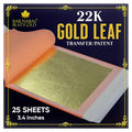 BARNABAS BLATTGOLD 22K Gold Leaf Transfer Sheets - 25 Pack