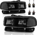 Headlight Assembly Black Housing Smoked Lens for 1999-2006 GMC Sierra
