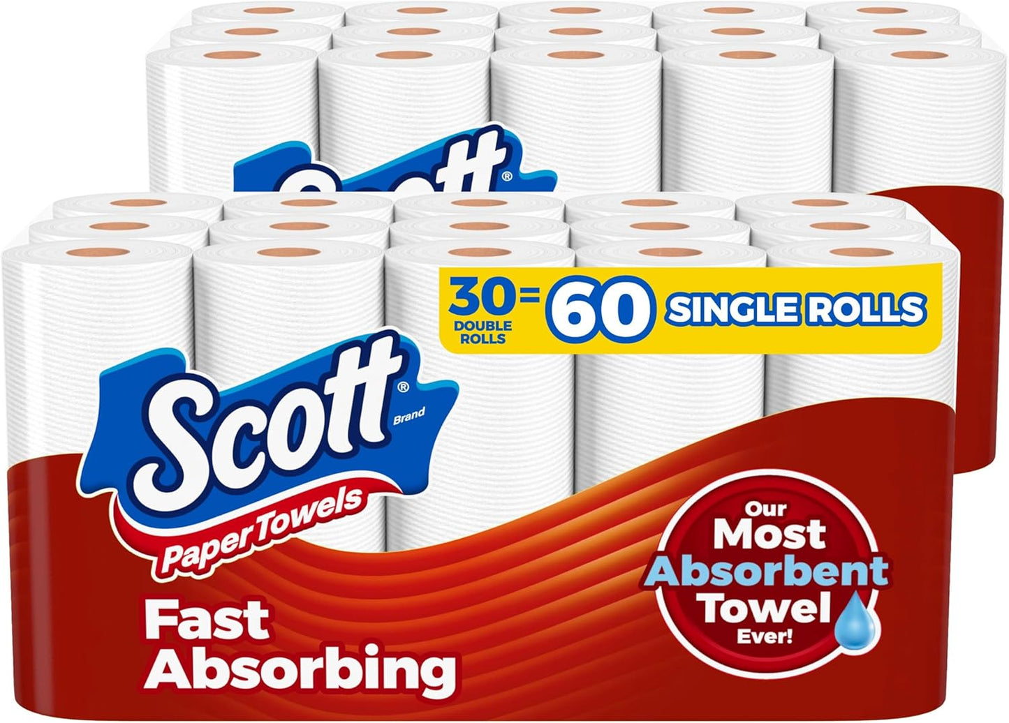 Scott Paper Towels Choose-A-Sheet 30 Double Rolls for Easy Cleaning