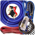 Gravity Warzone Elite 1/0 Gauge Blue Amplifier Installation Kit - Up