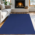 KOZYFLY Washable Area Rug 4x6 ft - Non Slip Braided Cotton Rug
