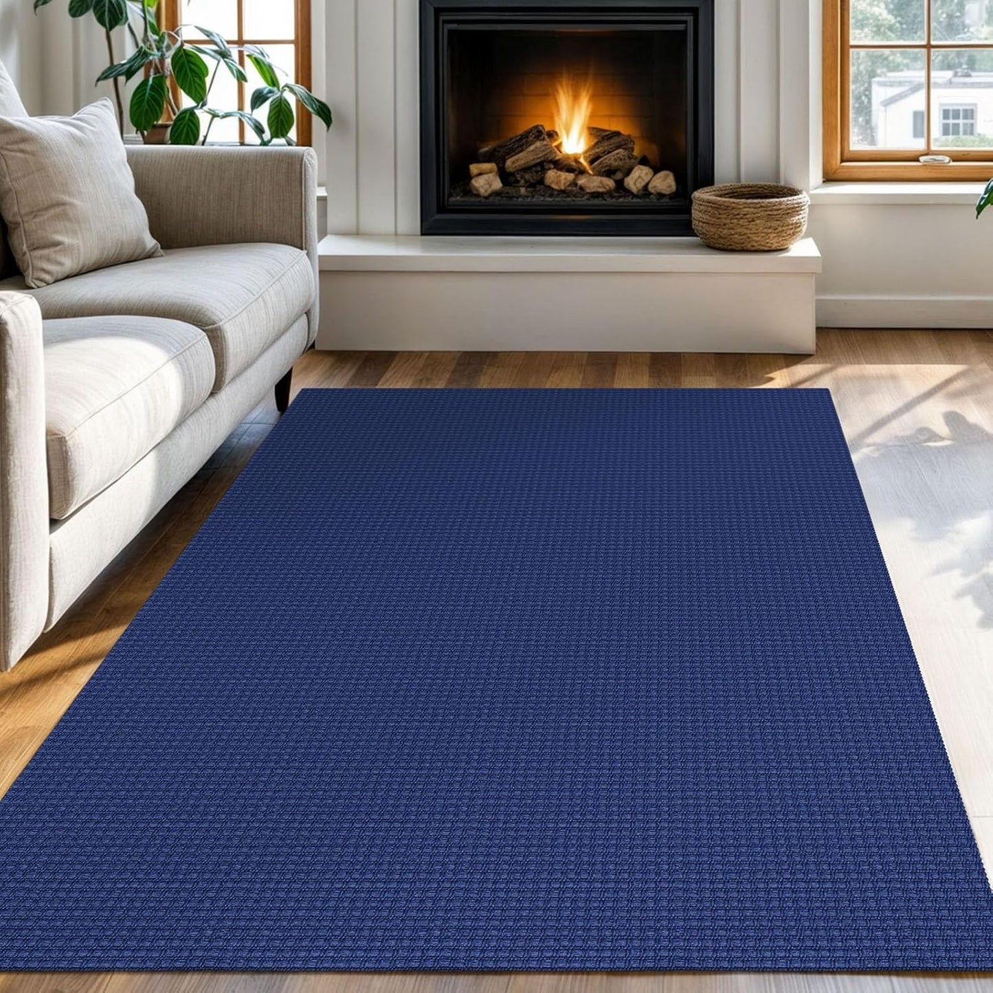 KOZYFLY Washable Area Rug 4x6 ft Non Slip for Living Room