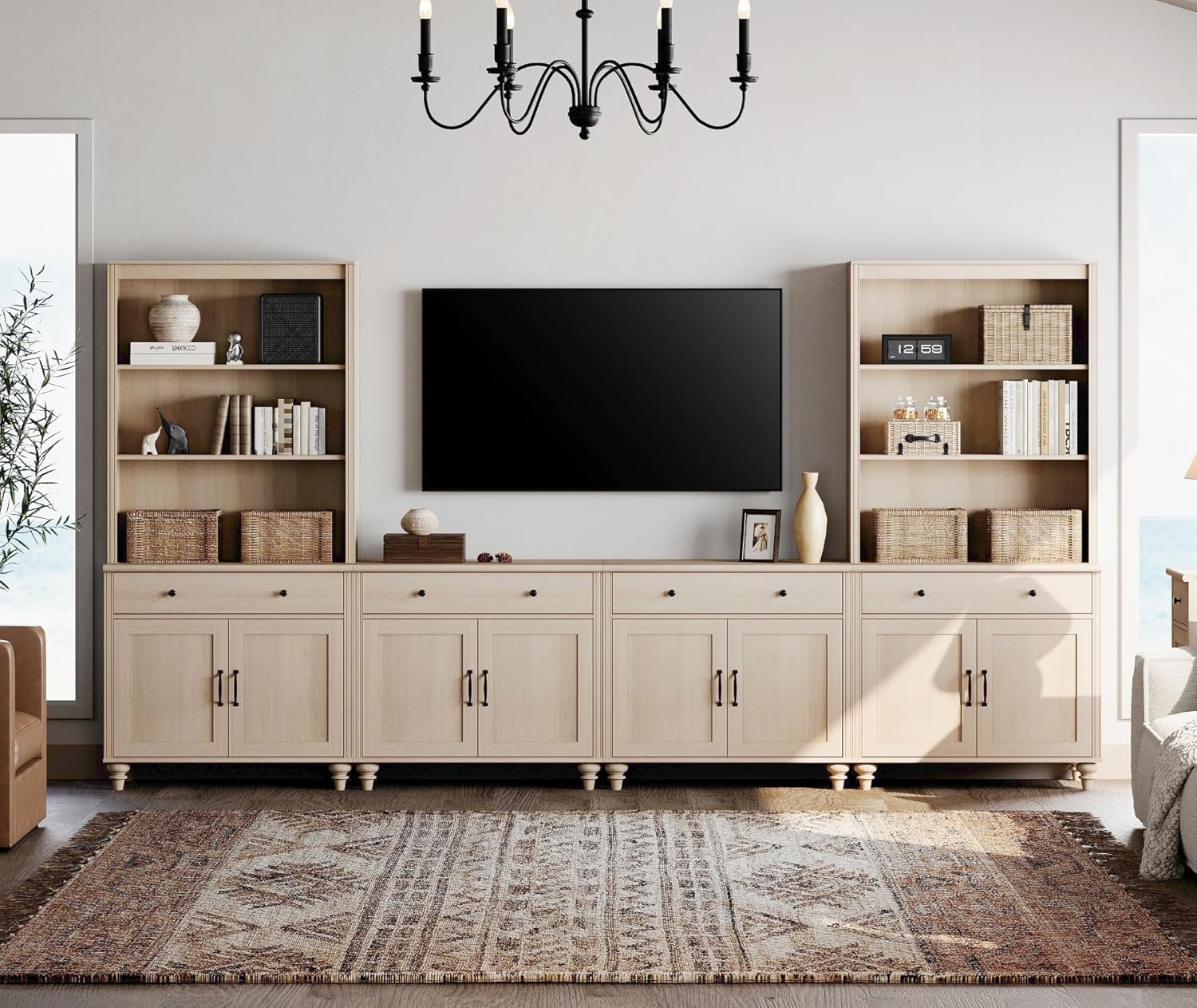 Farmhouse Style TV Stand: Organized Entertainment Bliss