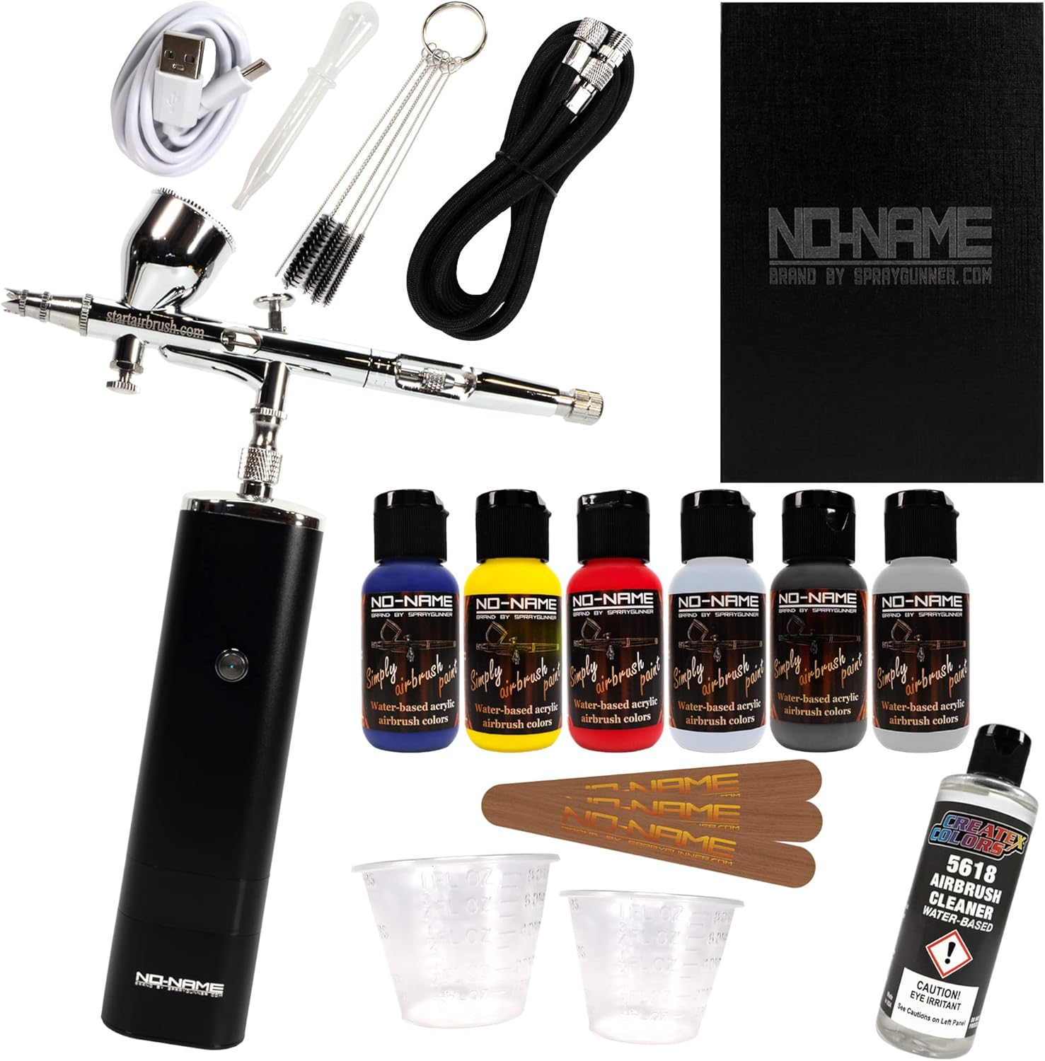 USA-Made Cordless Airbrush Kit: Portable Dual Action for Art & Beauty