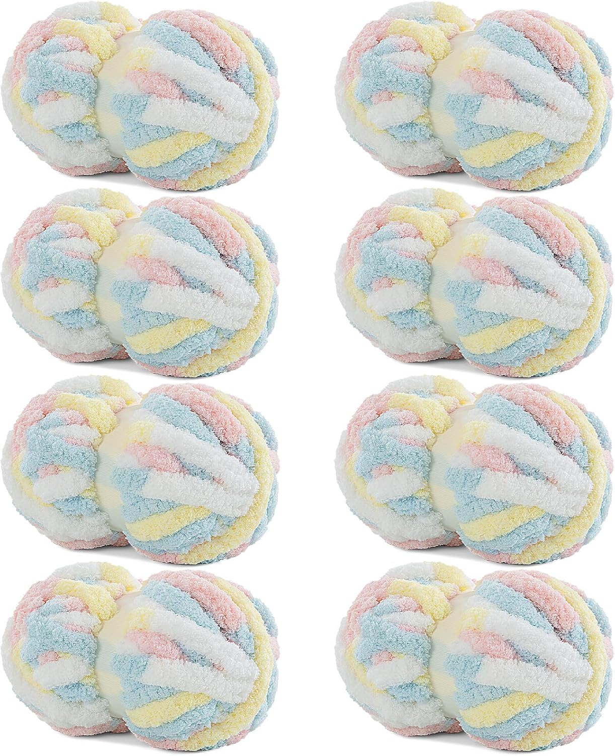 HOMBYS 8 Pack Giant Chunky Yarn for Cozy Knitting Projects