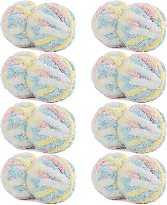 HOMBYS 8 Pack Giant Chunky Yarn for Cozy Knitting Projects