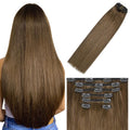 WindTouch Clip In Hair Extensions Light Brown 18in - Natural Volume