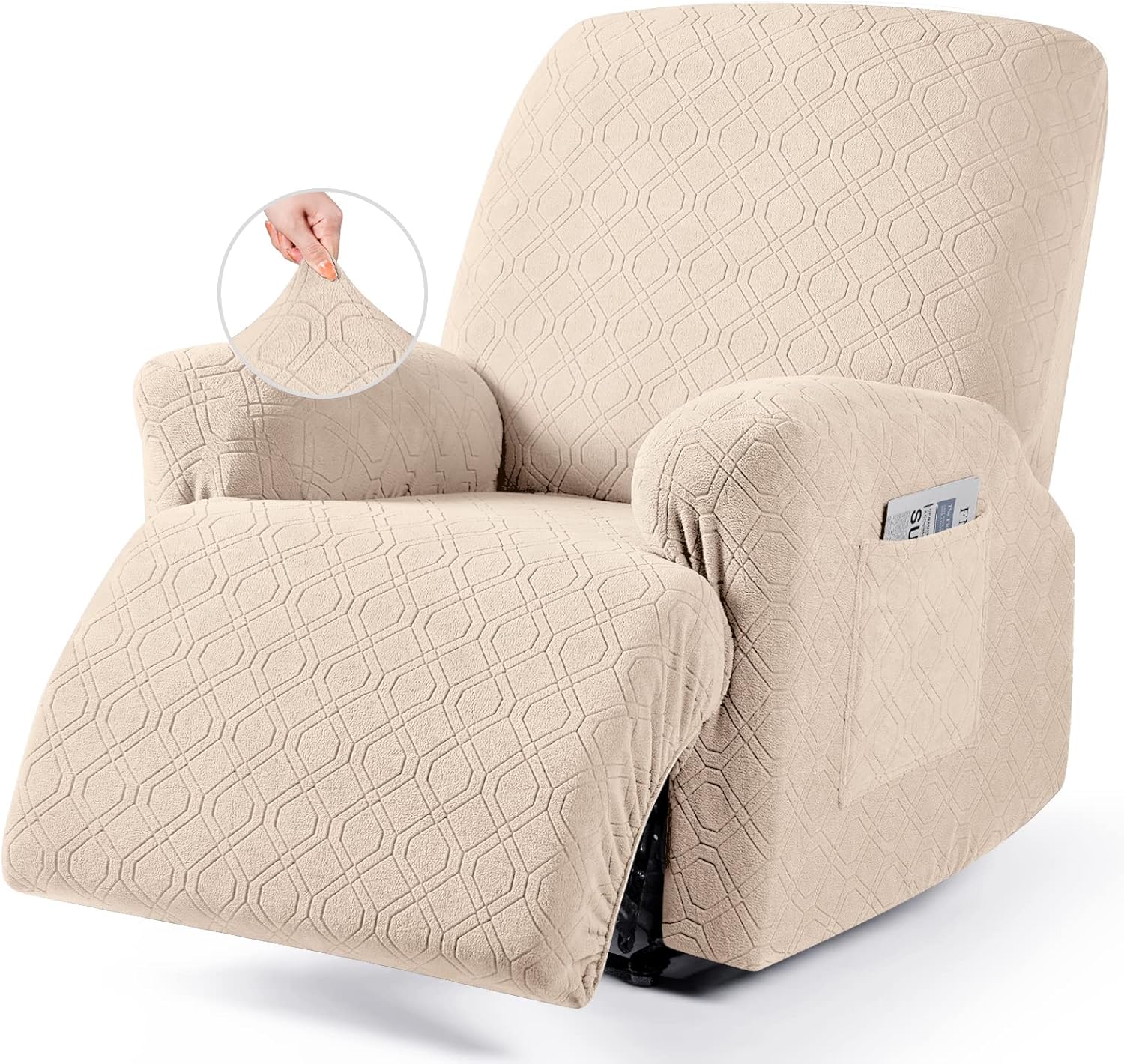 VANSOFY Recliner Chair Cover - 3-Piece Stretch Slipcover Set