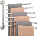 Alise Swing Out Towel Rack Folding 6-Bar Towel Holder - Space Saving