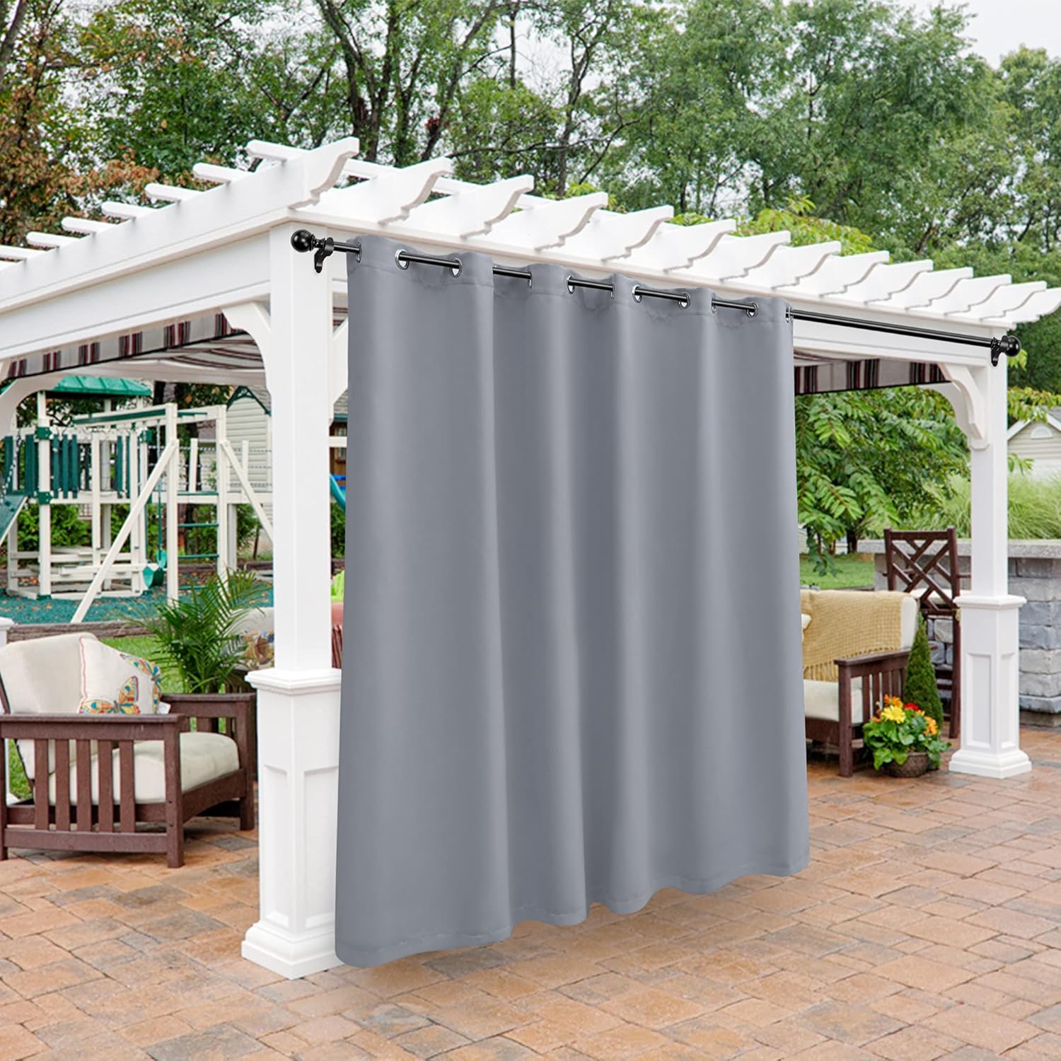 BONZER Waterproof Indoor/Outdoor Curtains for Patio - 100 x 120 in