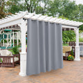 Outdoor Curtains for Patio 100W x 108L Silver - Waterproof Blackout