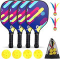 DULCE DOM Pickleball Paddles Set of 4 - Complete Training Set