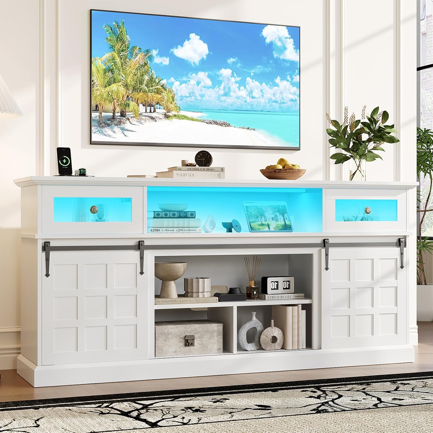 Farmhouse TV Stand: Sleek Storage Solution