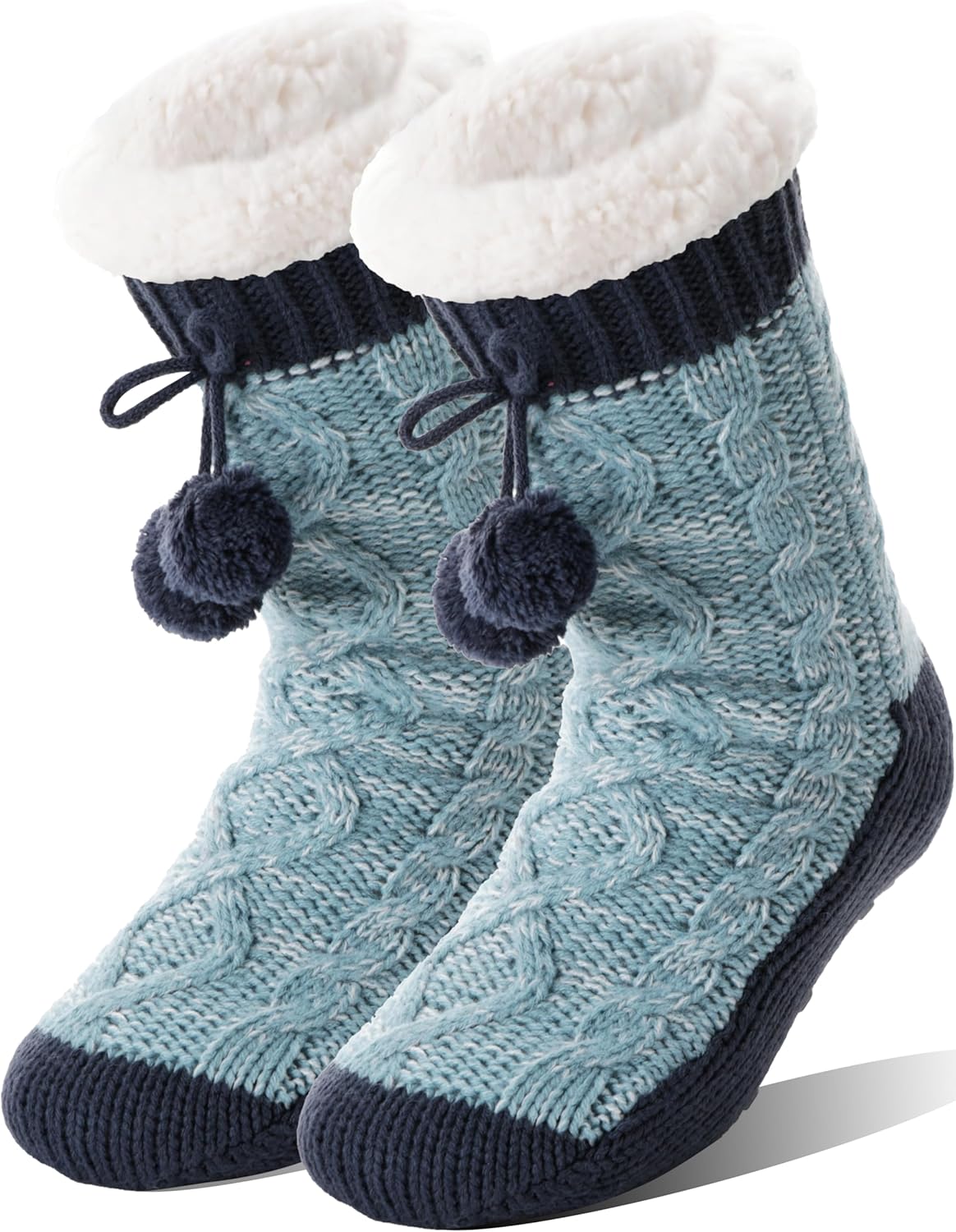 Warm Cozy Grippy Cabin Socks by Welwoos