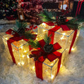 Christmas Lighted Gift Boxes Set of 3 - Warm White Indoor/Outdoor