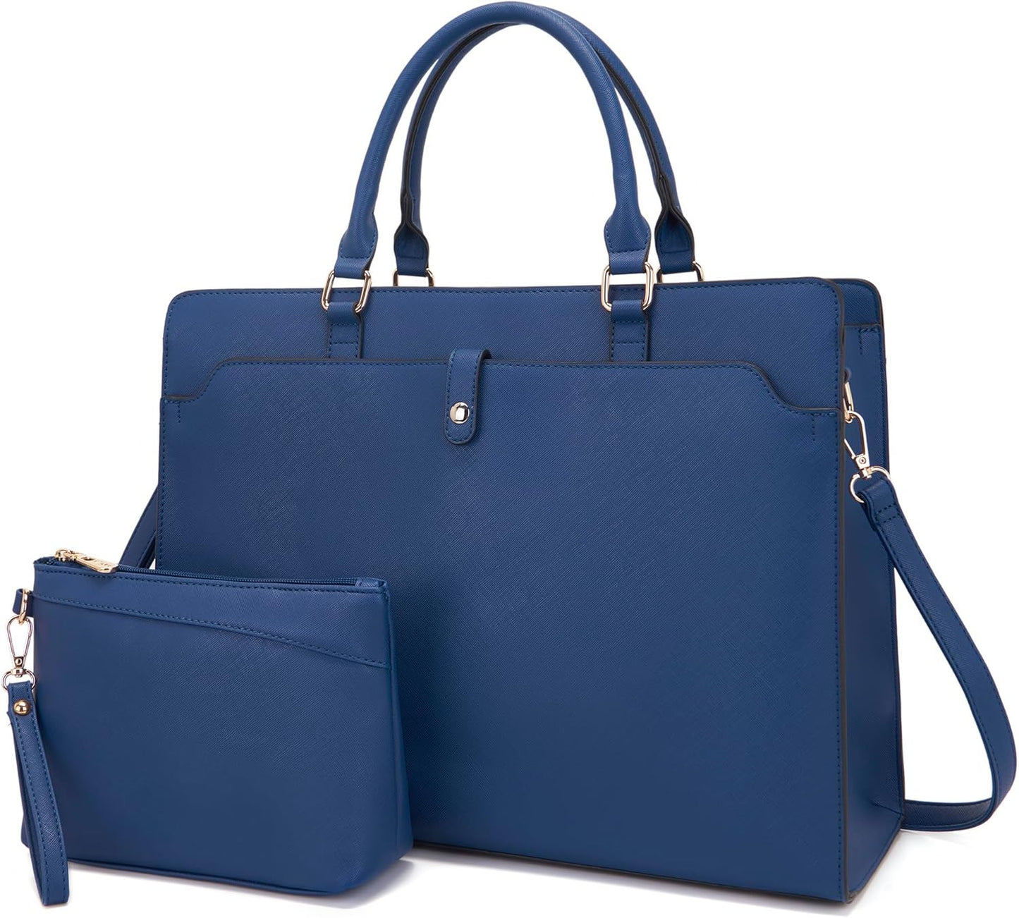 YZAOLL 15.6 Vegan Leather Laptop Bag for Women - Stylish Tote