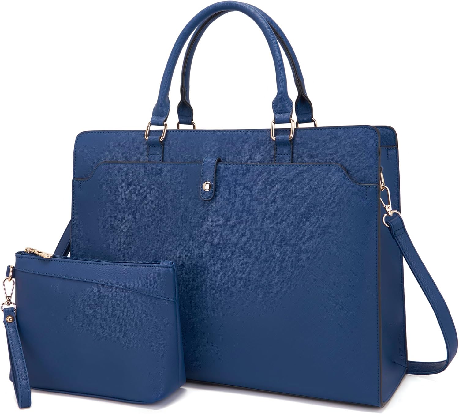 YZAOLL 15.6 Vegan Leather Laptop Bag for Women - Stylish Tote