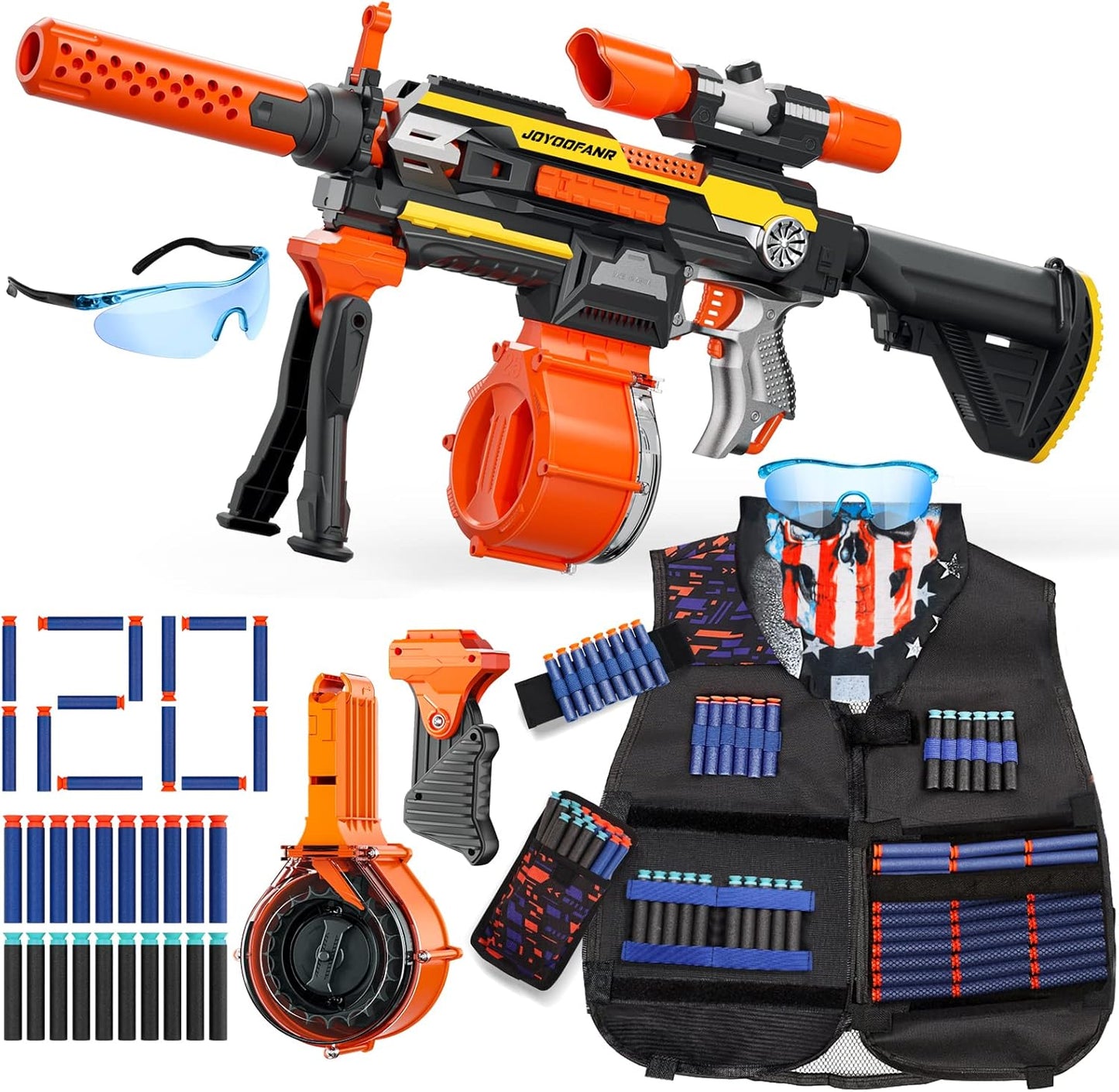 Toy Guns Automatic Machine Gun with Tactical Vest Kit for Kids