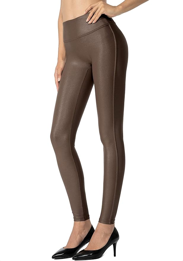 SANTINY Women's Faux Leather Leggings for Stylish Comfort