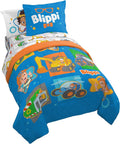 Blippi & Meekah Trucks Twin Comforter Set - Soft Microfiber Bedding