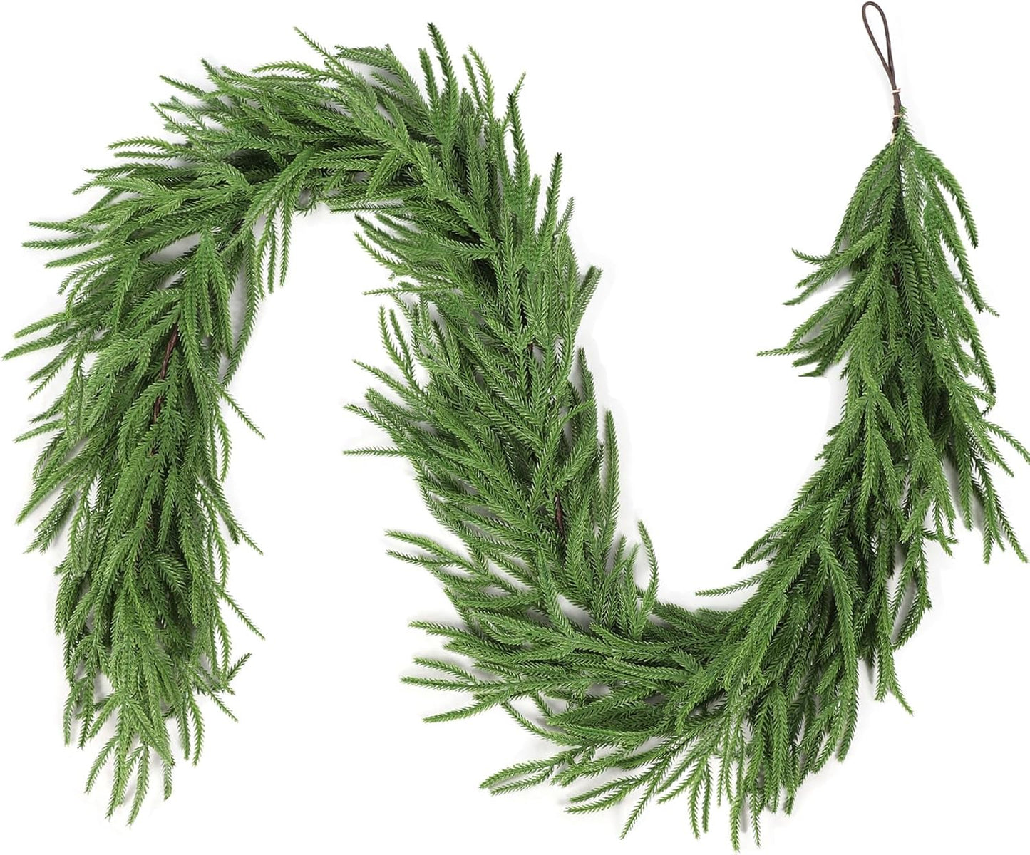 9FT Artificial Norfolk Pine Christmas Garland for Festive Decor