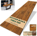 48 x 25 in Solid Wood Table Top Teak Stained Acacia - Sturdy Desktop